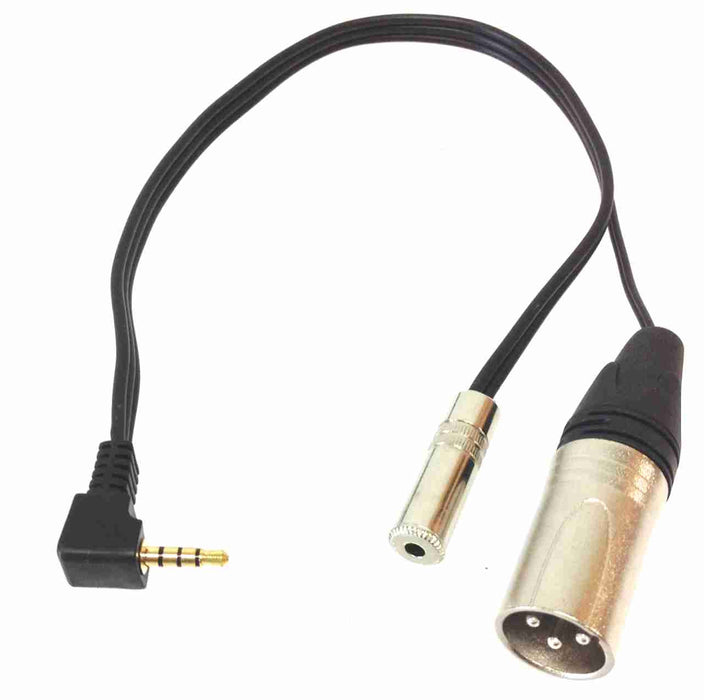 Android Microphone Adapter Cable with XLR Male + Headphone Jack - AMERICAN RECORDER TECHNOLOGIES, INC.