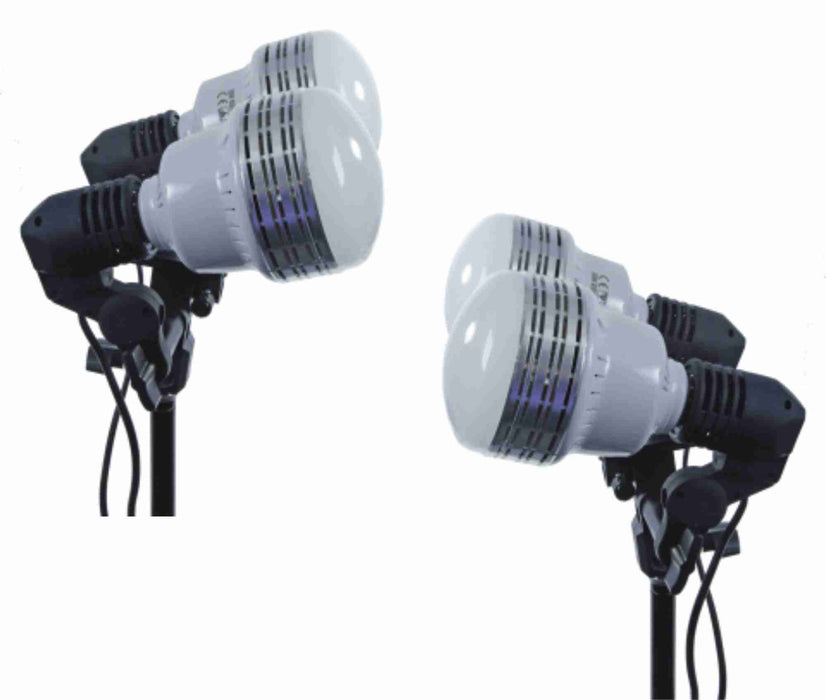 Zumm Photo Deluxe dual 35W LED w/2 6 ft Stand 2 Dual Socket Kit - AMERICAN RECORDER TECHNOLOGIES, INC.
