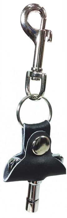 Leather Key Chain with Heavy Duty Drum Key - AMERICAN RECORDER TECHNOLOGIES, INC.