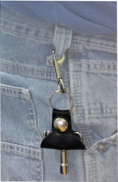 Leather Key Chain with Heavy Duty Drum Key - AMERICAN RECORDER TECHNOLOGIES, INC.