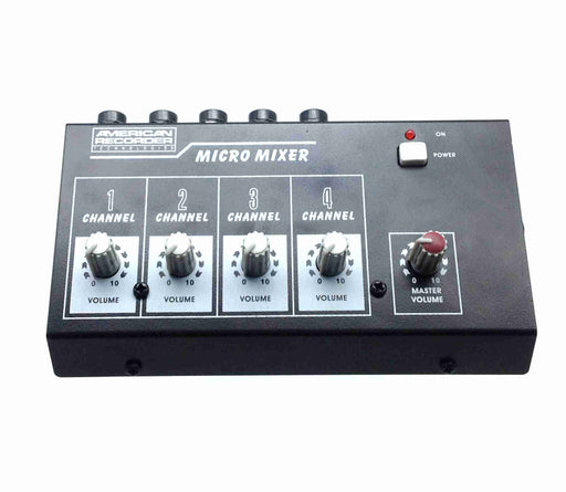 AMERICAN RECORDER 4 Channel, Battery Powered Mini Mixer - AMERICAN RECORDER TECHNOLOGIES, INC.