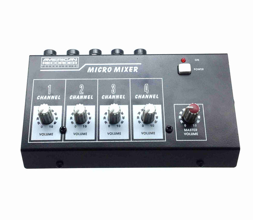AMERICAN RECORDER 4 Channel, Battery Powered Mini Mixer