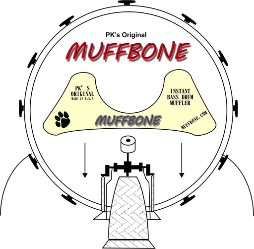 PK's Original Muffbone Bass Drum Muffler - AMERICAN RECORDER TECHNOLOGIES, INC.