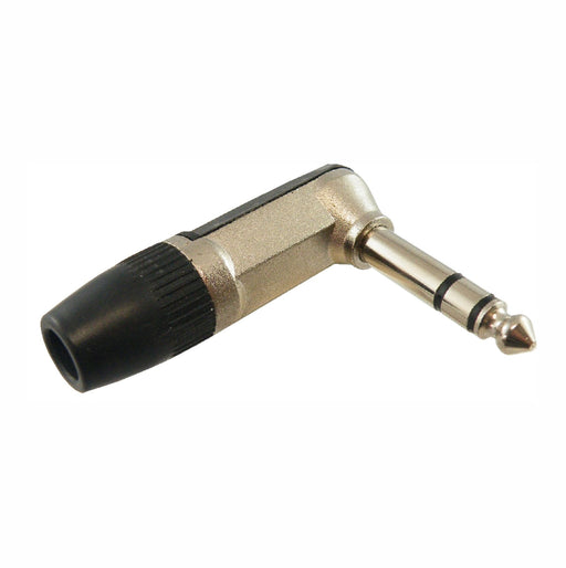 AMERICAN RECORDER Solder Type Right Angle 1/4" Audio TRS Plug - 3 conductor - AMERICAN RECORDER TECHNOLOGIES, INC.