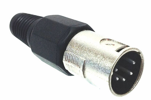 AMERICAN RECORDER Solder Type 5 pin Male XLR Connector - Nickel - AMERICAN RECORDER TECHNOLOGIES, INC.