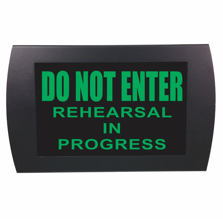 AMERICAN RECORDER - "DO NOT ENTER Rehearsal in Progress" LED Lighted Sign - AMERICAN RECORDER TECHNOLOGIES, INC.