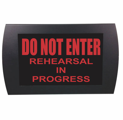 AMERICAN RECORDER - "DO NOT ENTER Rehearsal in Progress" LED Lighted Sign - AMERICAN RECORDER TECHNOLOGIES, INC.