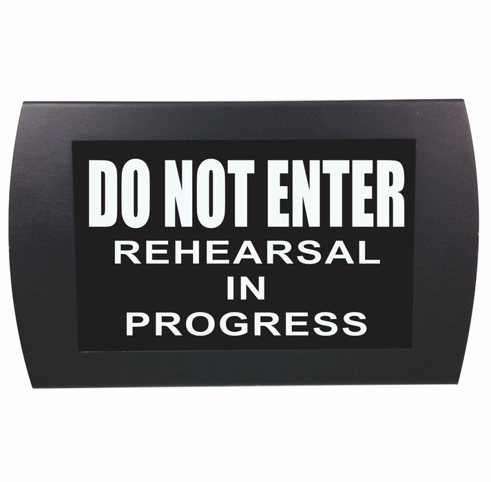 AMERICAN RECORDER - "DO NOT ENTER Rehearsal in Progress" LED Lighted Sign - AMERICAN RECORDER TECHNOLOGIES, INC.