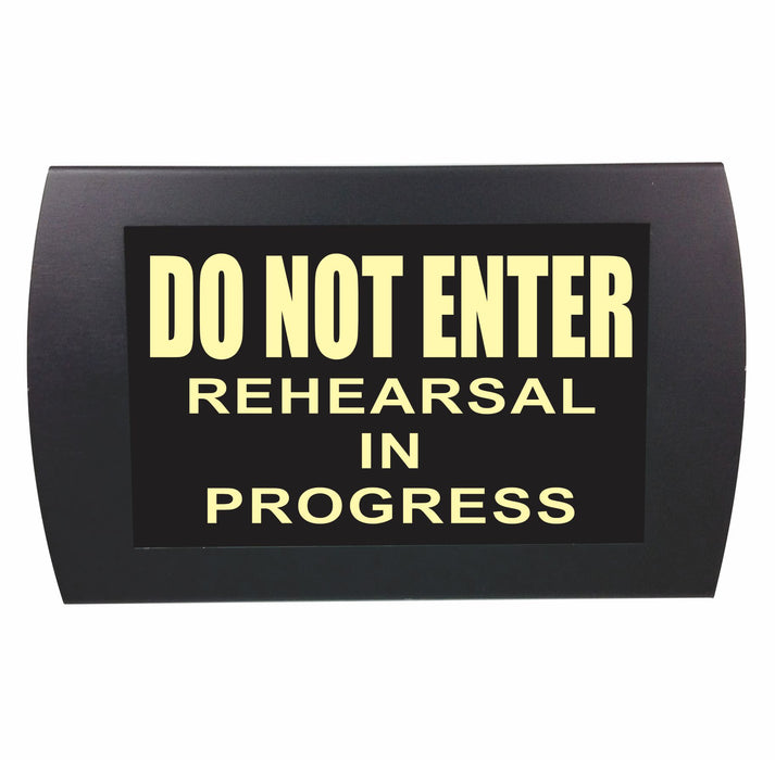 AMERICAN RECORDER - "DO NOT ENTER Rehearsal in Progress" LED Lighted Sign - AMERICAN RECORDER TECHNOLOGIES, INC.