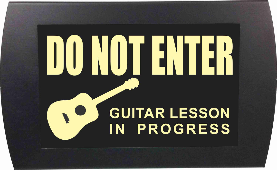 AMERICAN RECORDER - "GUITAR LESSON IN PROGRESS" LED Lighted Sign - AMERICAN RECORDER TECHNOLOGIES, INC.