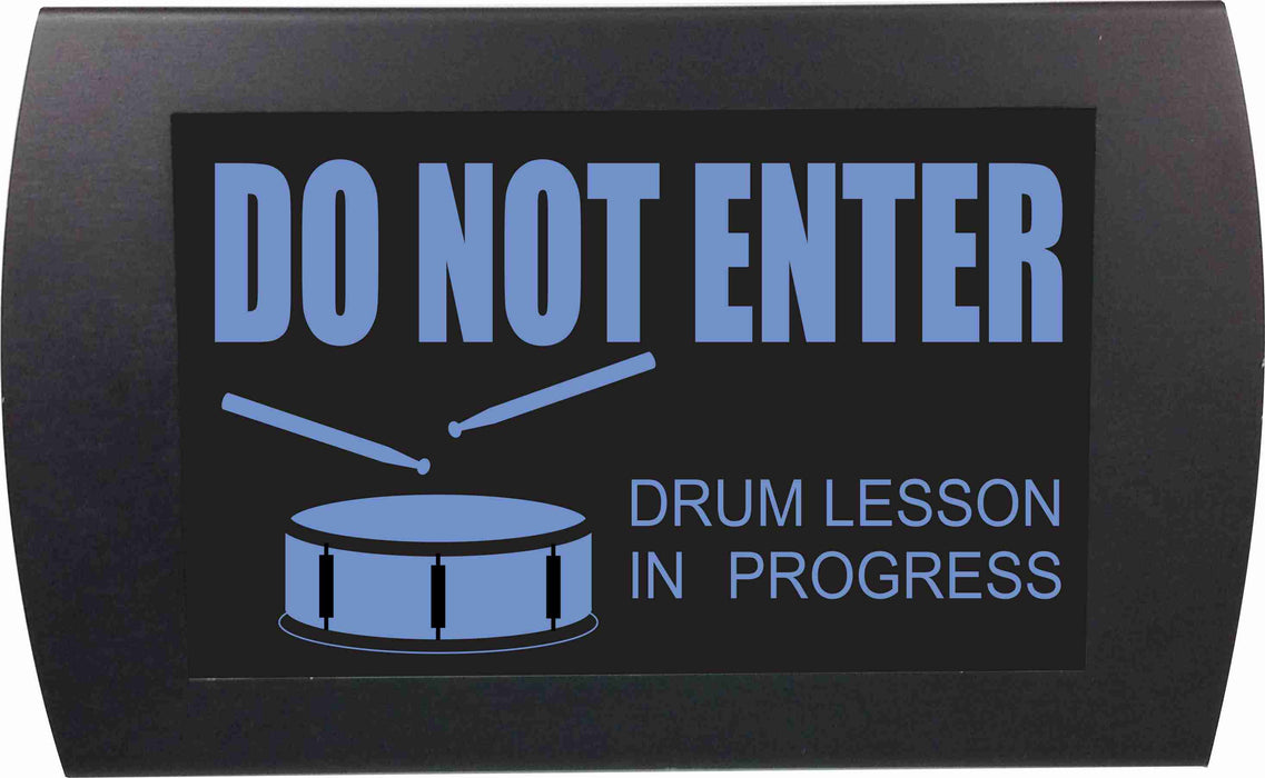 AMERICAN RECORDER "DRUM LESSON IN PROGRESS" LED Lighted Sign - AMERICAN RECORDER TECHNOLOGIES, INC.
