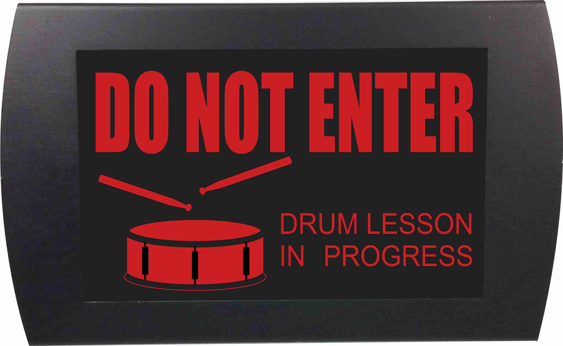 AMERICAN RECORDER "DRUM LESSON IN PROGRESS" LED Lighted Sign - AMERICAN RECORDER TECHNOLOGIES, INC.