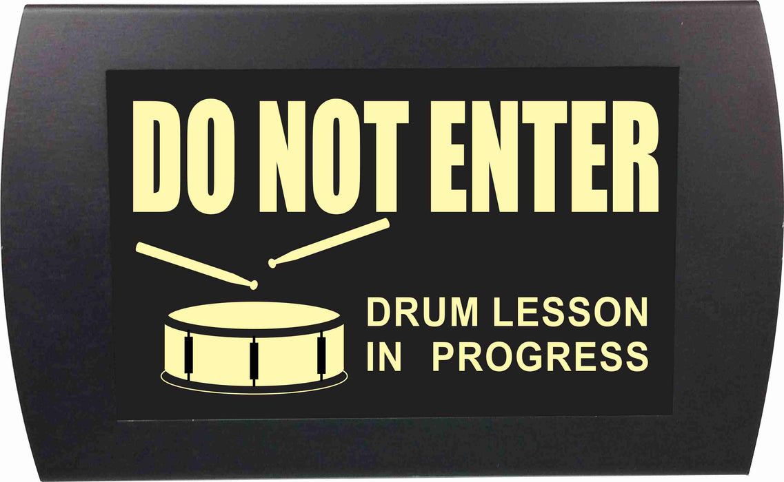 AMERICAN RECORDER "DRUM LESSON IN PROGRESS" LED Lighted Sign - AMERICAN RECORDER TECHNOLOGIES, INC.