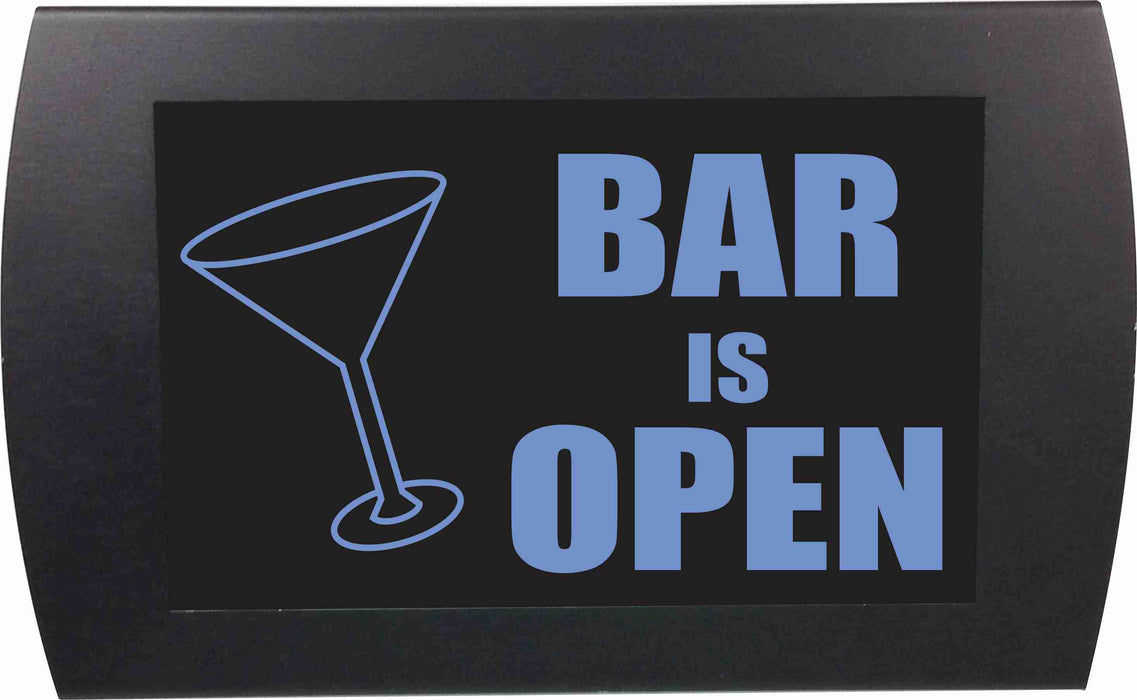 AMERICAN RECORDER - "BAR IS OPEN" (Martini Glass) - LED Lighted Sign - AMERICAN RECORDER TECHNOLOGIES, INC.