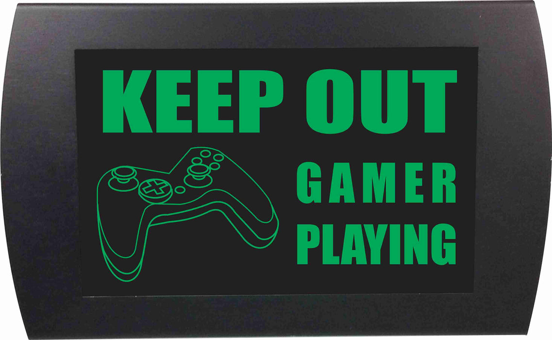 AMERICAN RECORDER - "KEEP OUT GAMER PLAYING" LED Lighted Sign - AMERICAN RECORDER TECHNOLOGIES, INC.