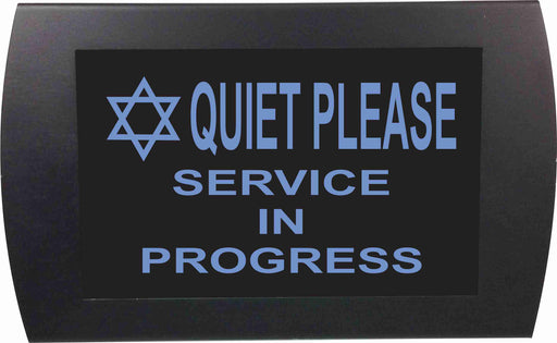 AMERICAN RECORDER - "QUIET PLEASE SERVICE IN PROGRESS" with Star of David LED Lighted Sign - AMERICAN RECORDER TECHNOLOGIES, INC.