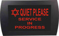 AMERICAN RECORDER - "QUIET PLEASE SERVICE IN PROGRESS" with Star of David LED Lighted Sign - AMERICAN RECORDER TECHNOLOGIES, INC.