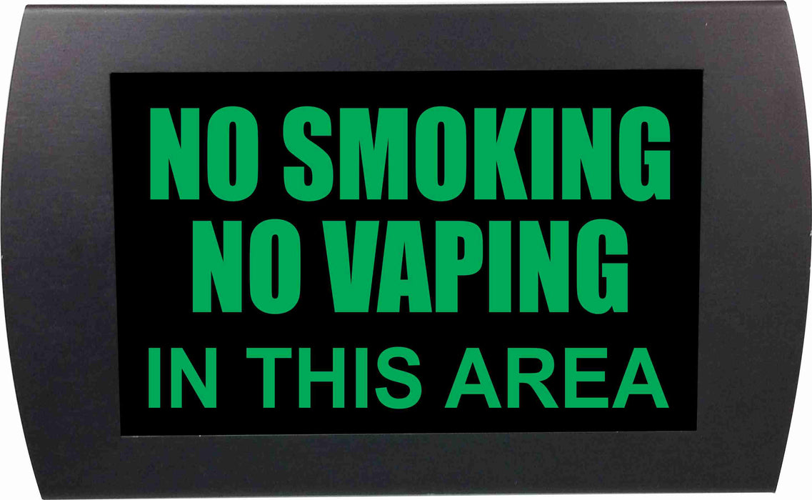 AMERICAN RECORDER - "NO SMOKING/NO VAPING" LED Lighted Sign - AMERICAN RECORDER TECHNOLOGIES, INC.