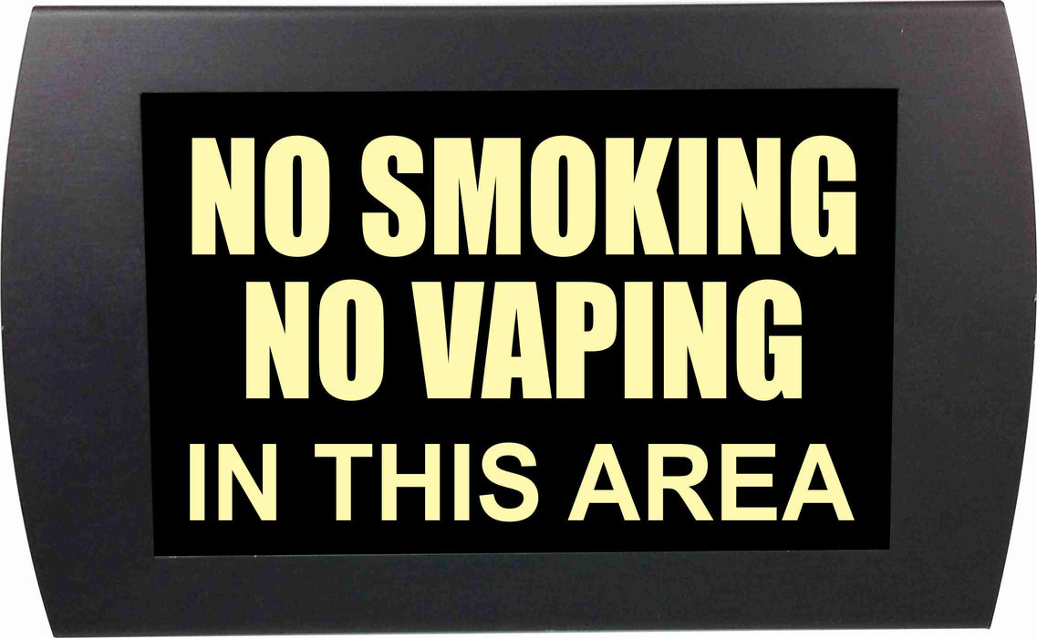 AMERICAN RECORDER - "NO SMOKING/NO VAPING" LED Lighted Sign - AMERICAN RECORDER TECHNOLOGIES, INC.