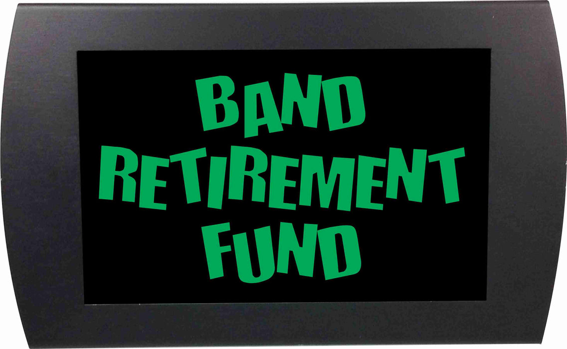 AMERICAN RECORDER - "Band Retirement Fund" LED Lighted Sign with Pole Clamp Kit - AMERICAN RECORDER TECHNOLOGIES, INC.