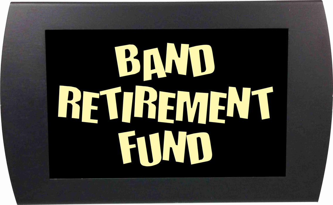 AMERICAN RECORDER - "Band Retirement Fund" LED Lighted Sign with Pole Clamp Kit - AMERICAN RECORDER TECHNOLOGIES, INC.