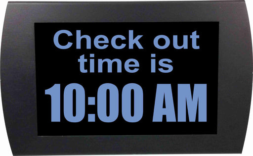 AMERICAN RECORDER - "CHECK OUT TIME" LED Lighted Sign - AMERICAN RECORDER TECHNOLOGIES, INC.