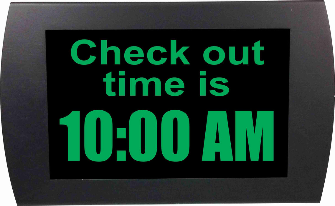 AMERICAN RECORDER - "CHECK OUT TIME" LED Lighted Sign - AMERICAN RECORDER TECHNOLOGIES, INC.