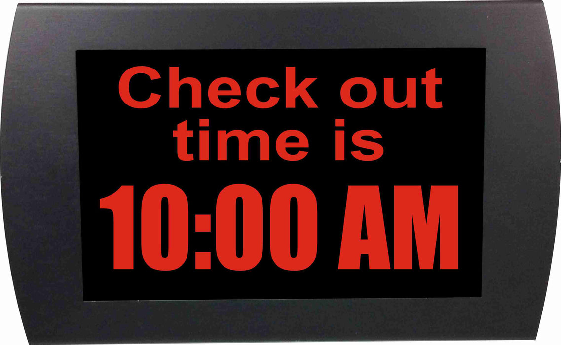 AMERICAN RECORDER - "CHECK OUT TIME" LED Lighted Sign - AMERICAN RECORDER TECHNOLOGIES, INC.