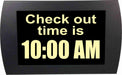 AMERICAN RECORDER - "CHECK OUT TIME" LED Lighted Sign - AMERICAN RECORDER TECHNOLOGIES, INC.