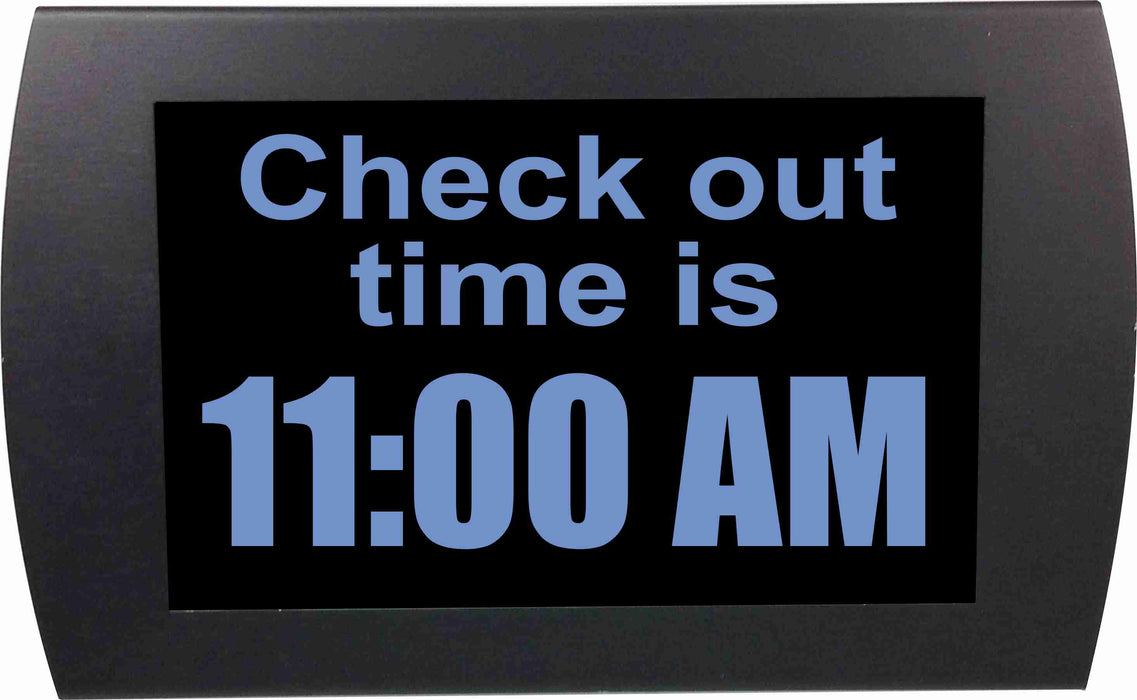 AMERICAN RECORDER - "CHECK OUT TIME" LED Lighted Sign - AMERICAN RECORDER TECHNOLOGIES, INC.