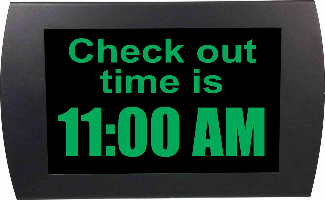 AMERICAN RECORDER - "CHECK OUT TIME" LED Lighted Sign - AMERICAN RECORDER TECHNOLOGIES, INC.