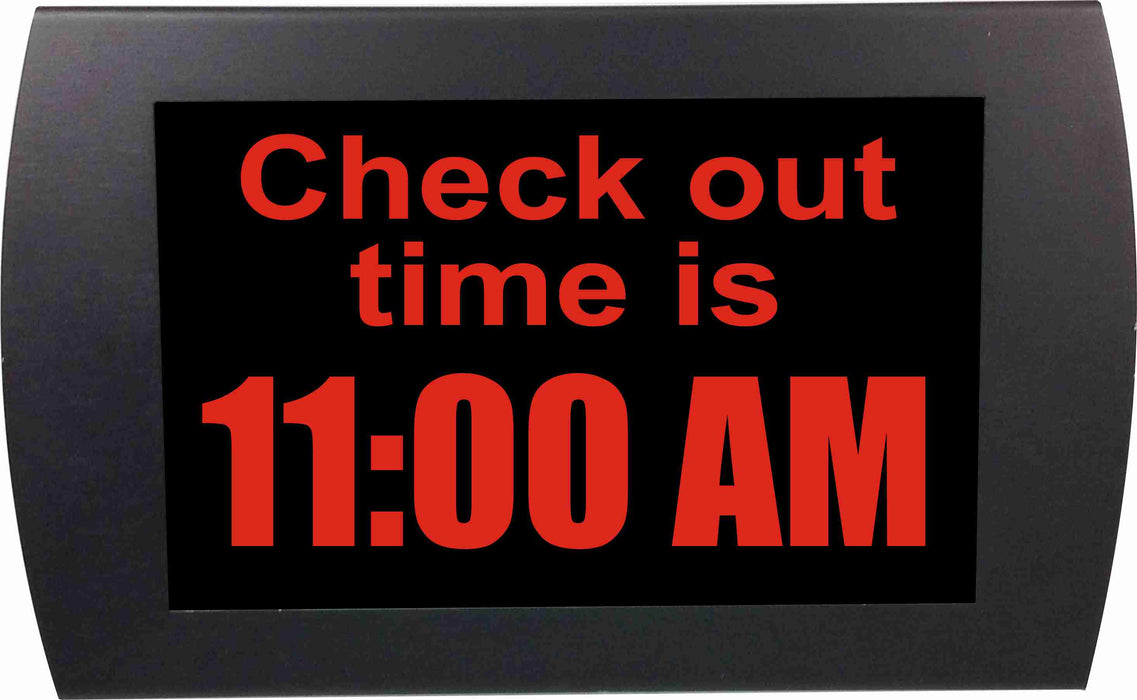 AMERICAN RECORDER - "CHECK OUT TIME" LED Lighted Sign - AMERICAN RECORDER TECHNOLOGIES, INC.