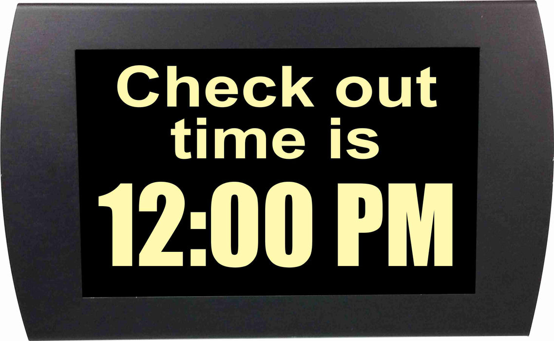 AMERICAN RECORDER - "CHECK OUT TIME" LED Lighted Sign - AMERICAN RECORDER TECHNOLOGIES, INC.