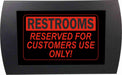 AMERICAN RECORDER - "RESTROOMS Reserved for Customers Use Only" LED Lighted Sign - AMERICAN RECORDER TECHNOLOGIES, INC.
