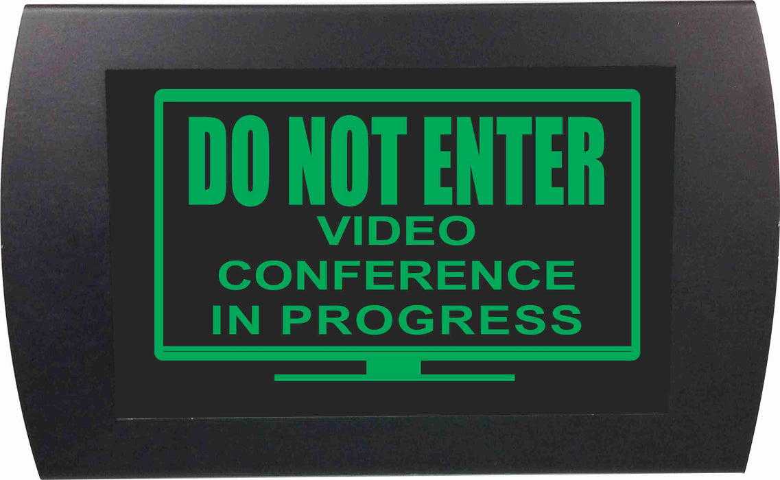 AMERICAN RECORDER - "VIDEO CONFERENCE IN PROGRESS" LED Lighted Sign - AMERICAN RECORDER TECHNOLOGIES, INC.