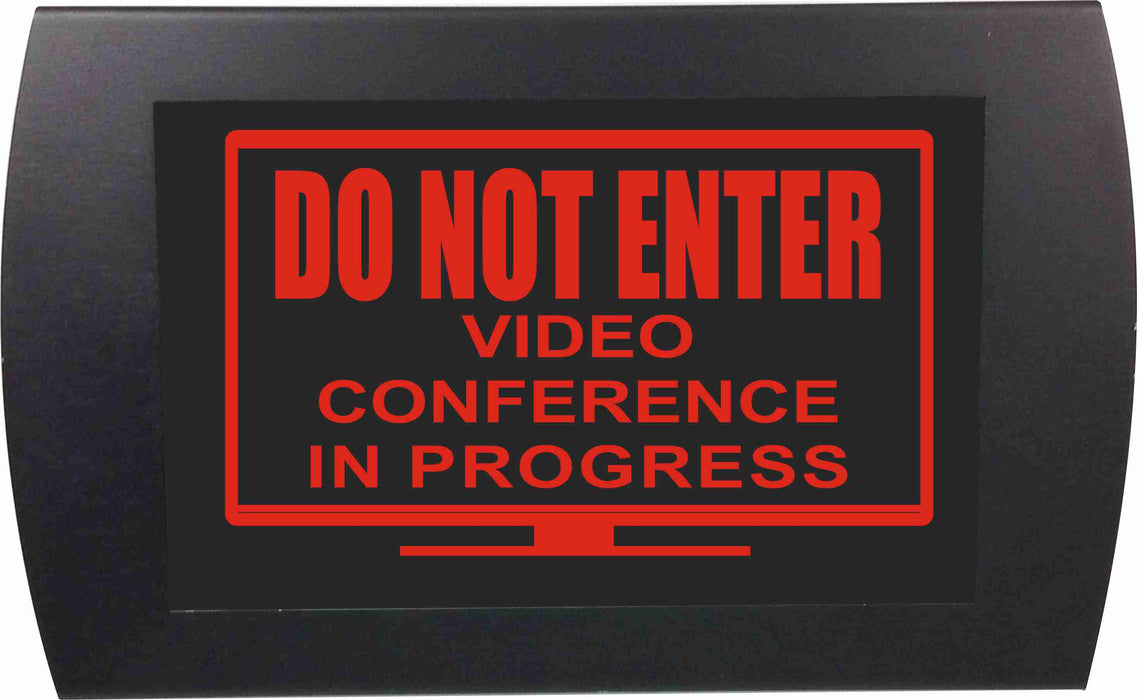 AMERICAN RECORDER - "VIDEO CONFERENCE IN PROGRESS" LED Lighted Sign - AMERICAN RECORDER TECHNOLOGIES, INC.