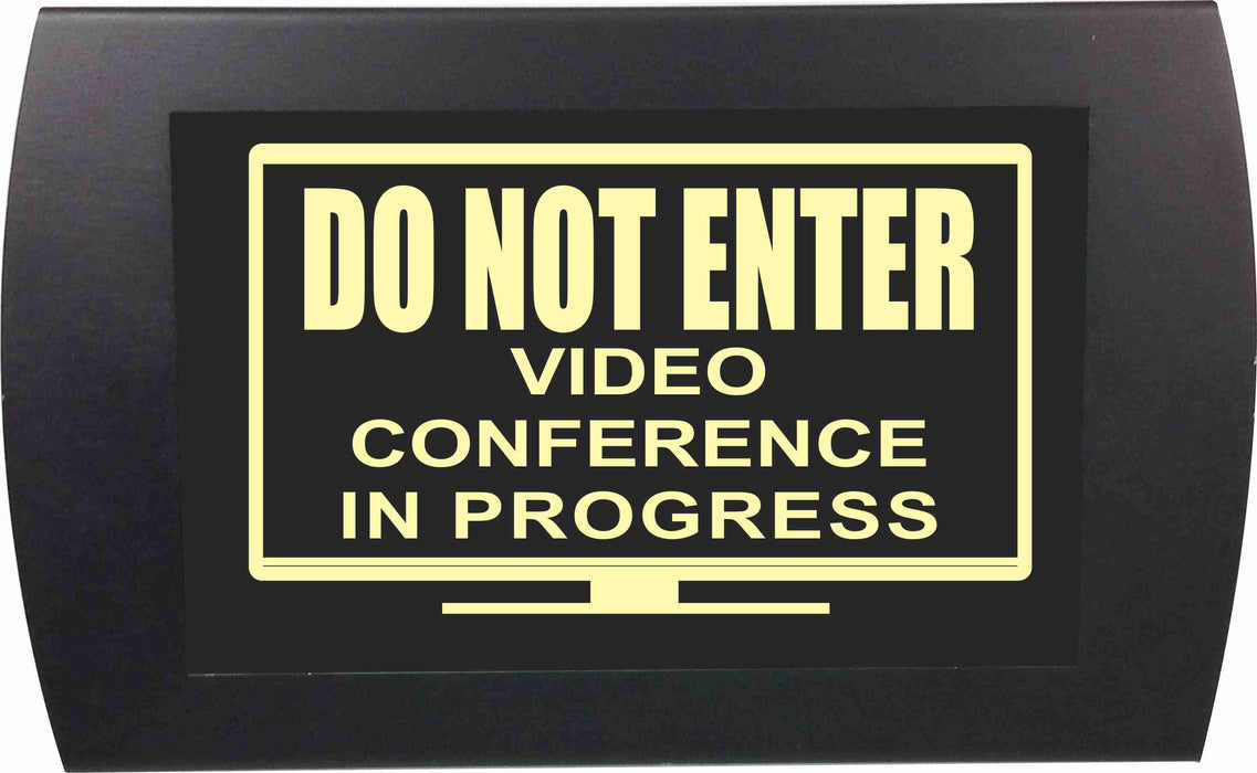 AMERICAN RECORDER - "VIDEO CONFERENCE IN PROGRESS" LED Lighted Sign - AMERICAN RECORDER TECHNOLOGIES, INC.