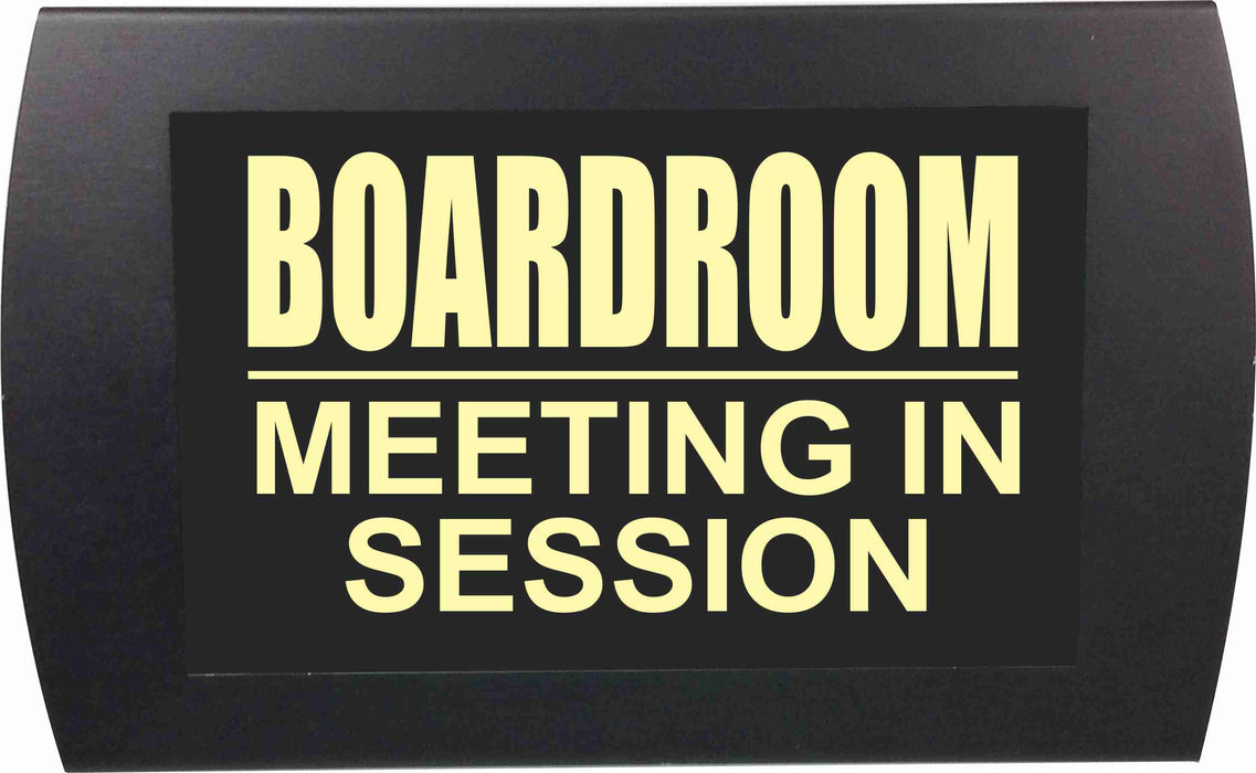 AMERICAN RECORDER - "BOARDROOM MEETING IN SESSION" LED Lighted Sign - AMERICAN RECORDER TECHNOLOGIES, INC.