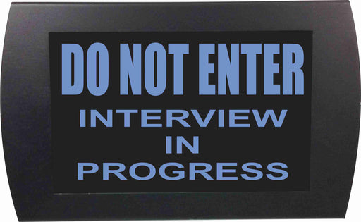 AMERICAN RECORDER - "DO NOT ENTER INTERVIEW IN PROGRESS" LED Lighted Sign - AMERICAN RECORDER TECHNOLOGIES, INC.