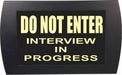 AMERICAN RECORDER - "DO NOT ENTER INTERVIEW IN PROGRESS" LED Lighted Sign - AMERICAN RECORDER TECHNOLOGIES, INC.