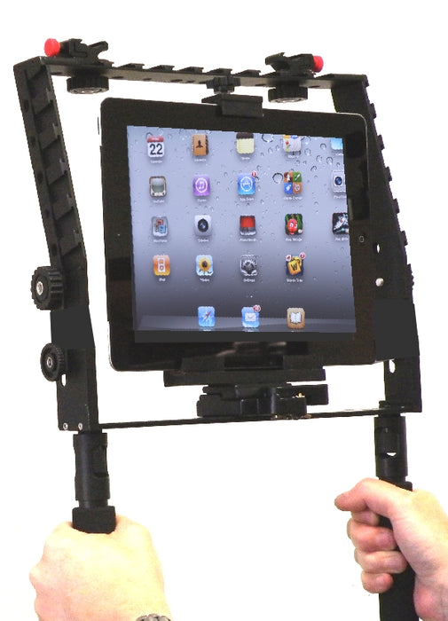 SMART BRACKET Machined Aluminum Tablet Mount with dual 1/4"-20 thread holes - AMERICAN RECORDER TECHNOLOGIES, INC.