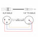 1/4 inch TS Male to XLR Male Unbalanced Mic/Audio Cable - AMERICAN RECORDER TECHNOLOGIES, INC.