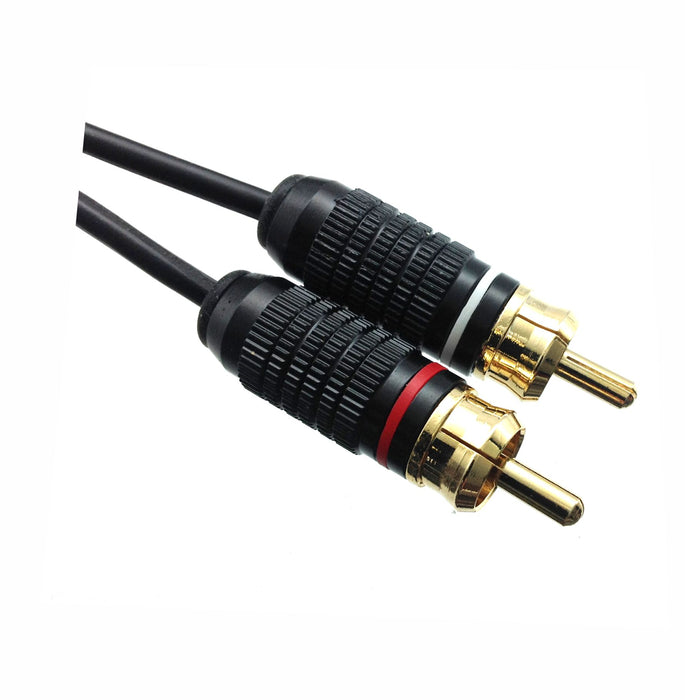 Turntable Cable RCA to Bare End with Ground Lugs