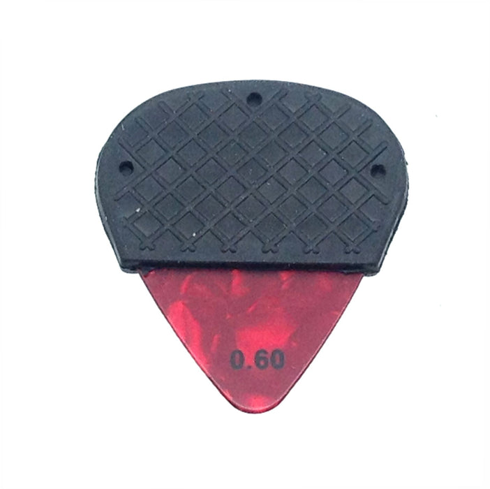 Celluloid Guitar Pick with Removable Dynamic Knurl Rubber Grip