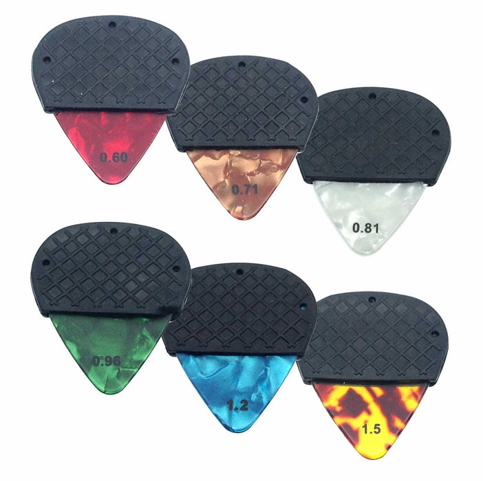 Delrin Guitar Pick with Removable Dynamic Knurl Rubber Grip