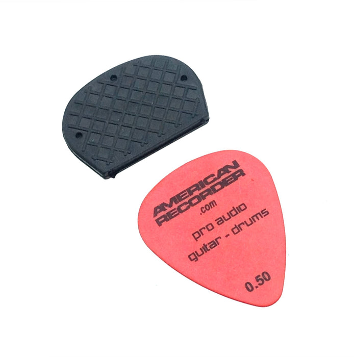 Delrin Guitar Pick with Removable Dynamic Knurl Rubber Grip - AMERICAN RECORDER TECHNOLOGIES, INC.