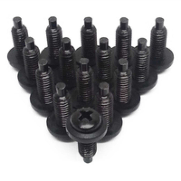 10/32 Tapered Tip Rack Screws with Washer, Black, Jar of 100 - AMERICAN RECORDER TECHNOLOGIES, INC.