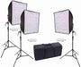 Zumm Photo 20 inch Square 3 Softbox Kit (3 CFL Bulbs) - AMERICAN RECORDER TECHNOLOGIES, INC.