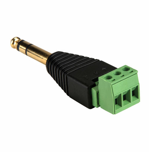 AMERICAN RECORDER 1/4 Inch TRS Male to Screw Terminal Adapter - AMERICAN RECORDER TECHNOLOGIES, INC.