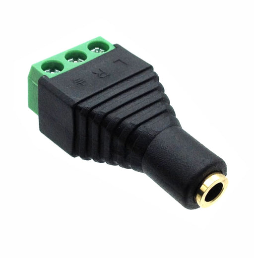 AMERICAN RECORDER 3.5mm TRS Female to Screw Terminal Adapter - AMERICAN RECORDER TECHNOLOGIES, INC.